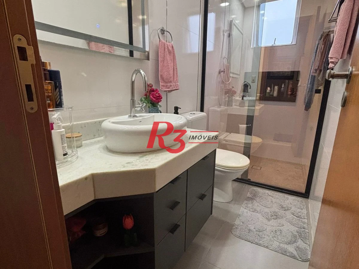 Apartamento com 3 dormitórios à venda, 96 m² por R$ 1.150.000,00 - Campo Grande - Santos/SP