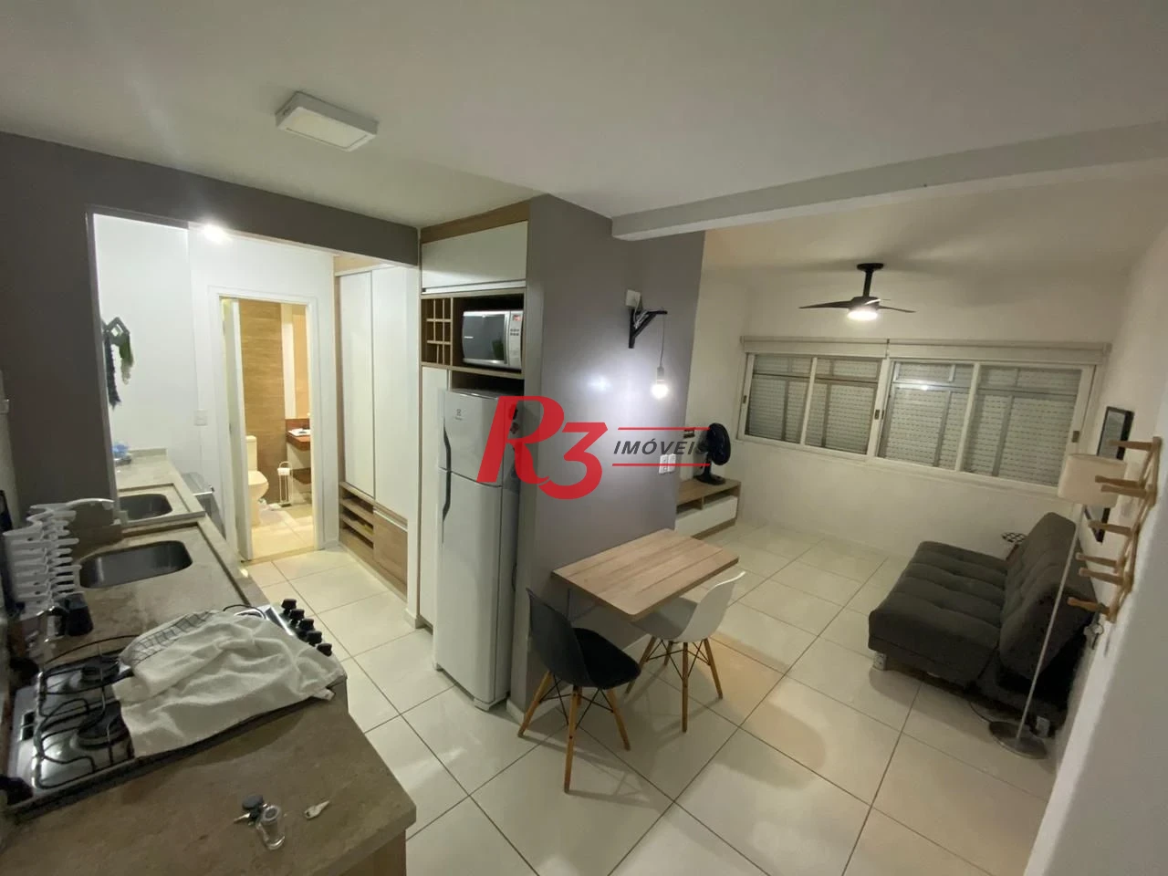 Apartamento com 1 dormitório, 58 m² - venda por R$ 405.000,00 ou aluguel por R$ 3.500,02/mês - José Menino - Santos/SP