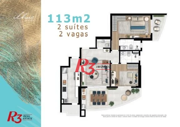 Apartamento com 2 dormitórios à venda, 113 m² por R$ 1.600.000,00 - Ponta da Praia - Santos/SP