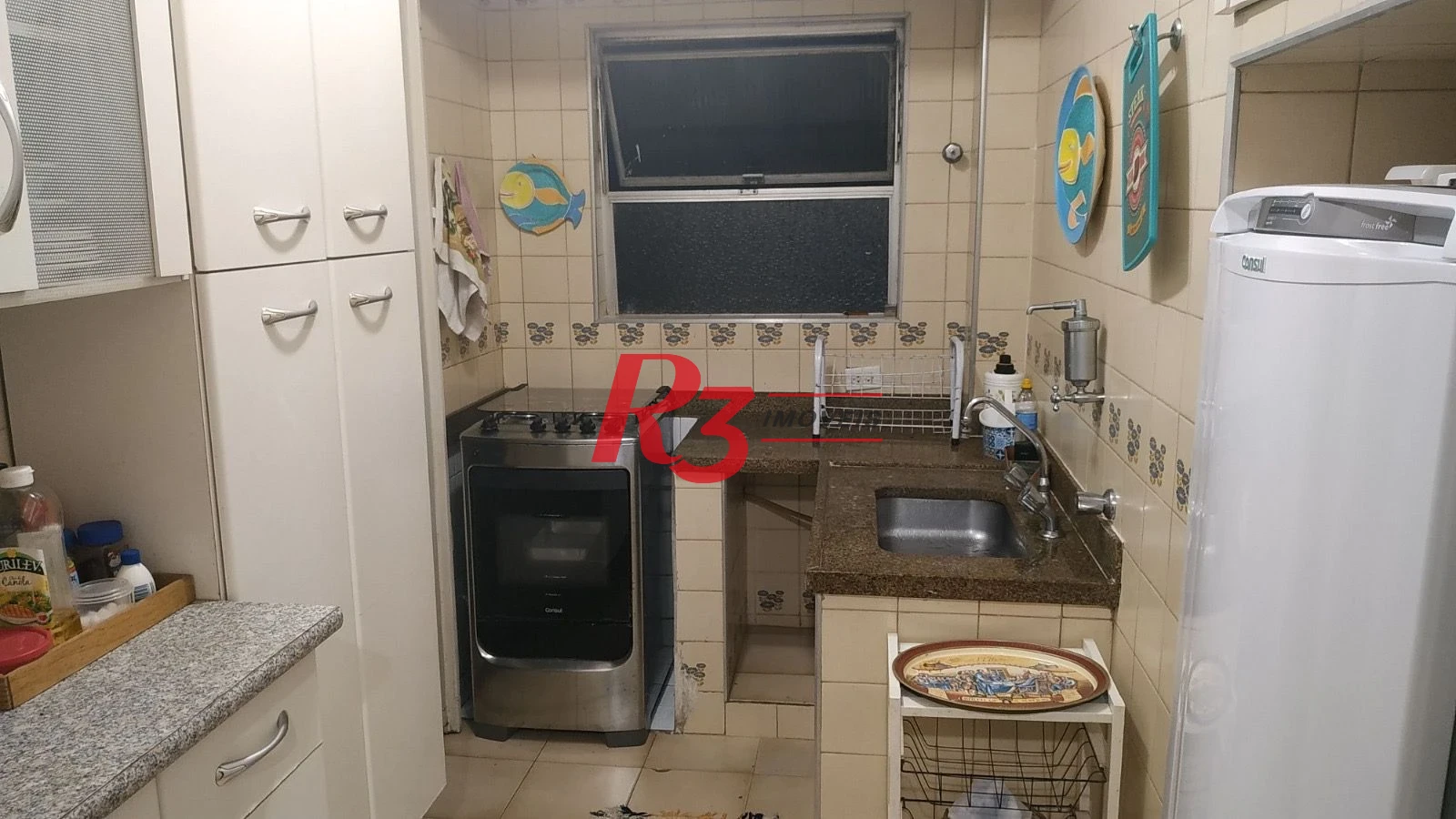 Apartamento para alugar, 74 m² por R$ 4.010,00/mês - Embaré - Santos/SP