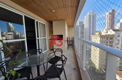 Apartamento com 4 dormitórios, 243 m² - venda por R$ 3.249.000,00 ou aluguel por R$ 15.000,00/mês - Gonzaga - Santos/SP