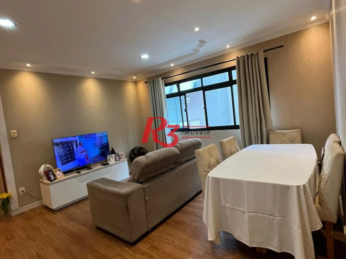Apartamento com 2 dormitórios à venda, 80 m² por R$ 540.000,00 - Campo Grande - Santos/SP
