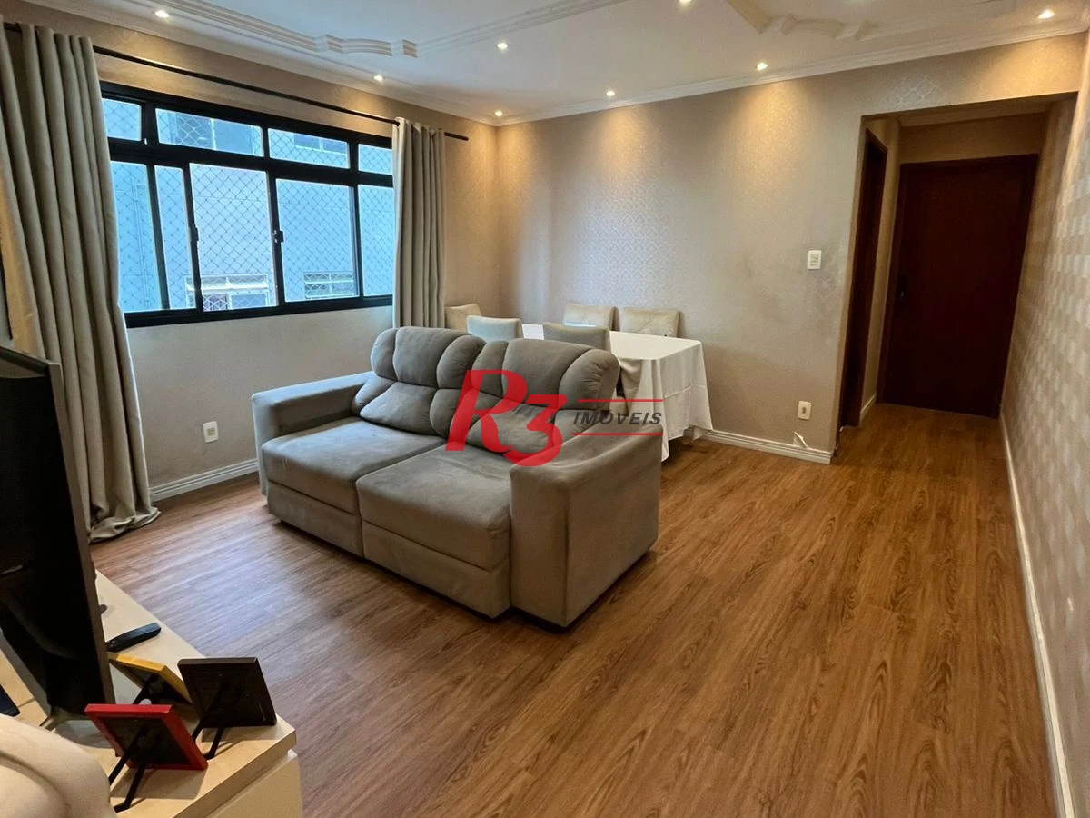 Apartamento com 2 dormitórios à venda, 80 m² por R$ 540.000,00 - Campo Grande - Santos/SP