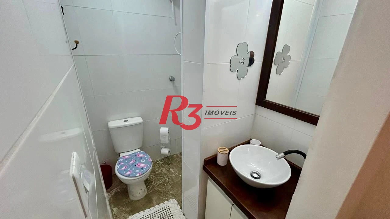 Apartamento com 1 dormitório à venda, 70 m² por R$ 570.000,00 - Pompéia - Santos/SP