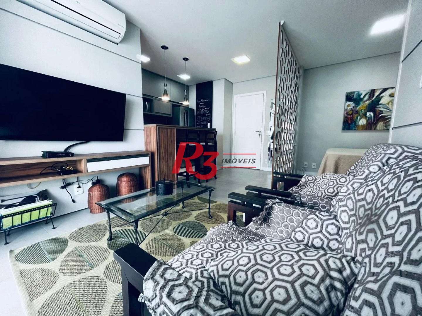 Apartamento com 1 dormitório para alugar, 48 m² - Ponta da Praia - Santos/SP