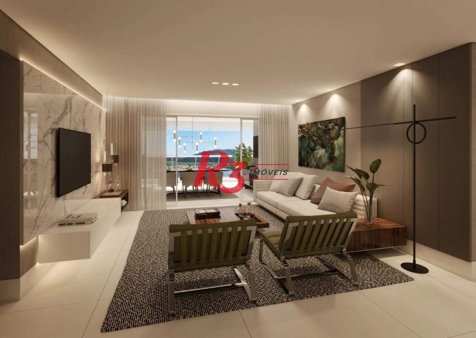 Apartamento com 3 dormitórios à venda, 163 m² por R$ 2.900.000,00 - Ponta da Praia - Santos/SP