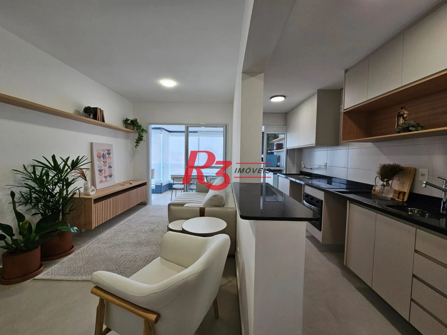 Apartamento com 1 dormitório à venda, 60 m² por R$ 890.000,00 - Boqueirão - Santos/SP