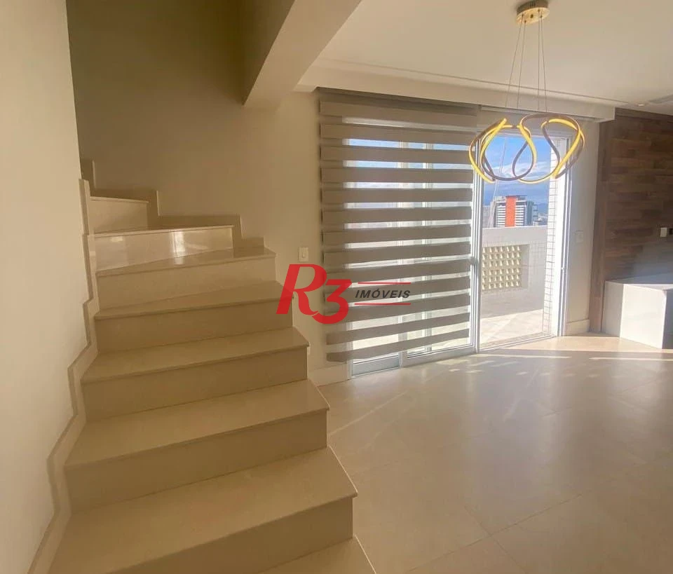 Apartamento Duplex com 3 dormitórios à venda, 148 m² por R$ 1.999.000,00 - Gonzaga - Santos/SP