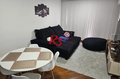 Apartamento com 1 dormitório à venda, 62 m² por R$ 575.000,00 - Aparecida - Santos/SP