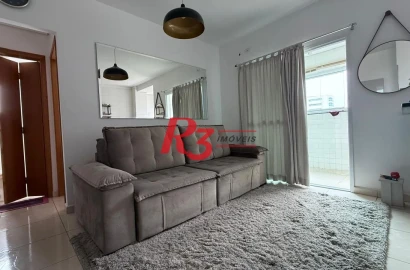 Apartamento com 1 dormitório, 42 m² - venda por R$ 370.000,00 ou aluguel por R$ 3.500,00/mês - Macuco - Santos/SP