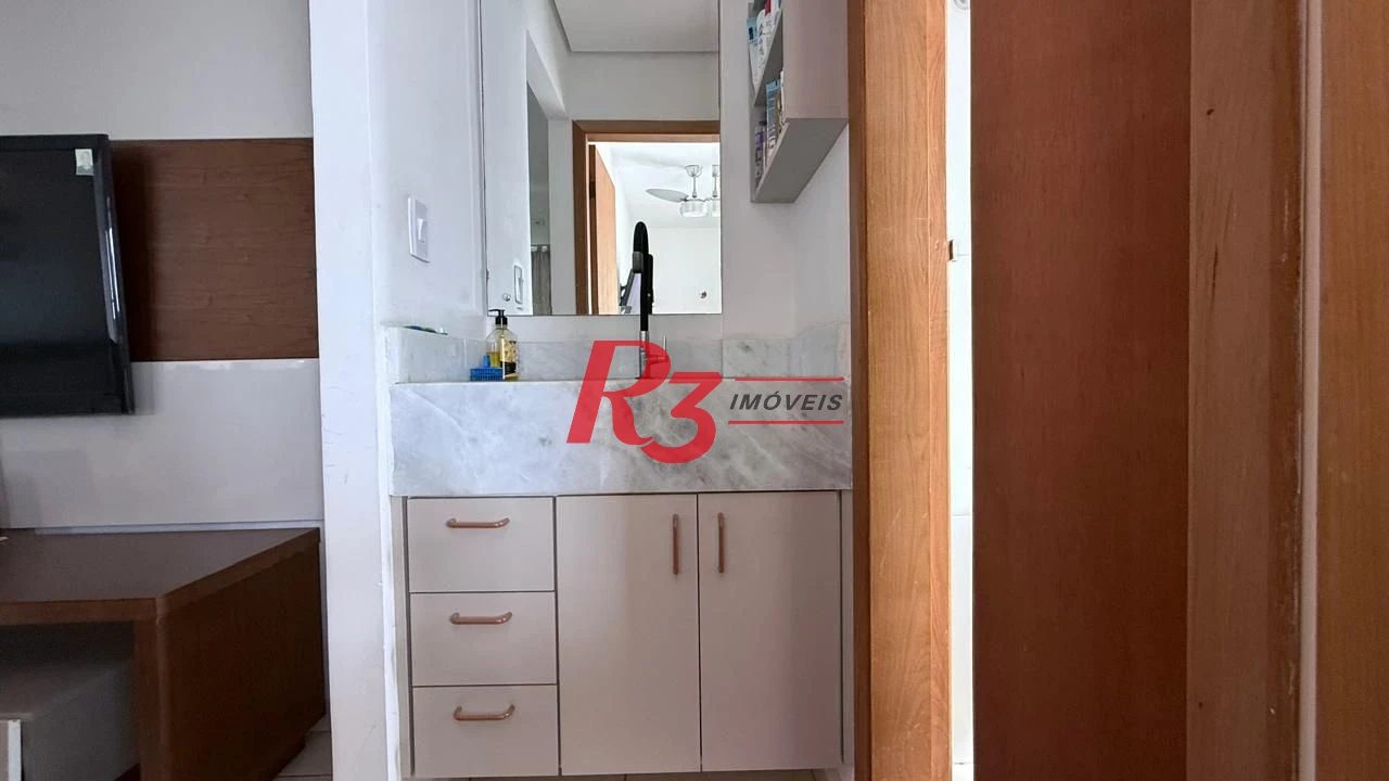Apartamento com 1 dormitório, 42 m² - venda por R$ 370.000,00 ou aluguel por R$ 3.500,00/mês - Macuco - Santos/SP