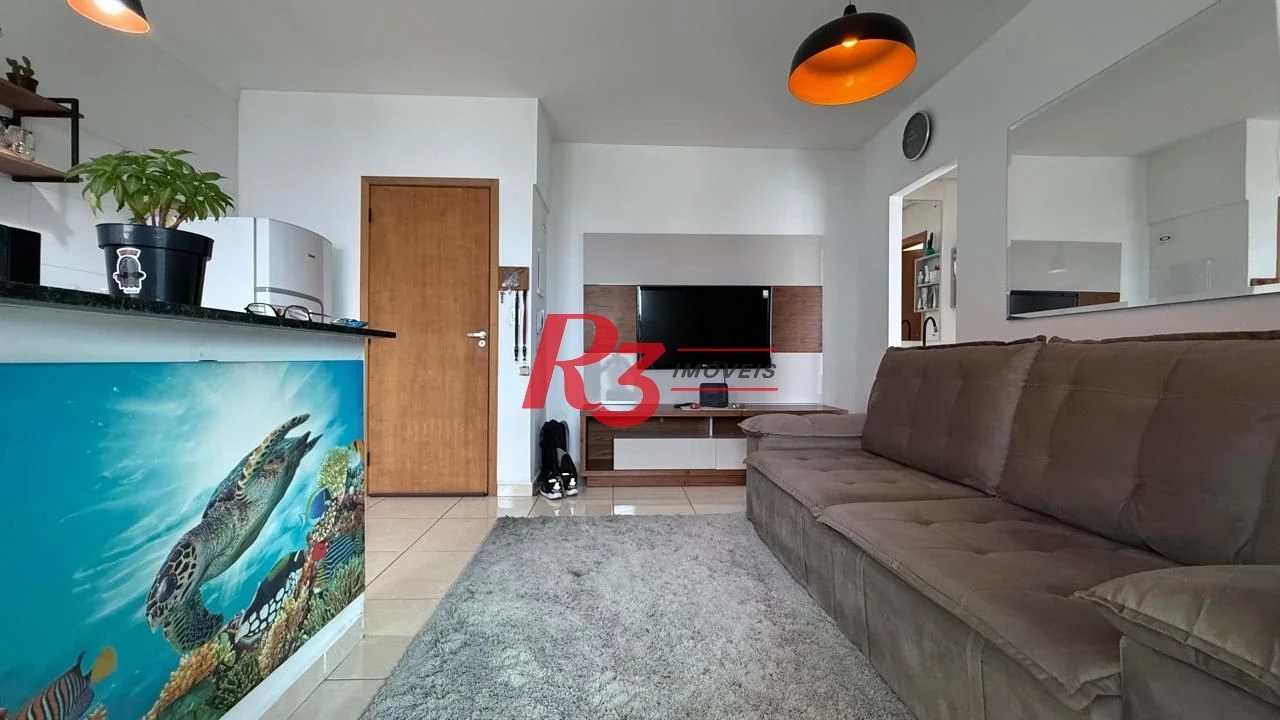 Apartamento com 1 dormitório, 42 m² - venda por R$ 370.000,00 ou aluguel por R$ 3.500,00/mês - Macuco - Santos/SP