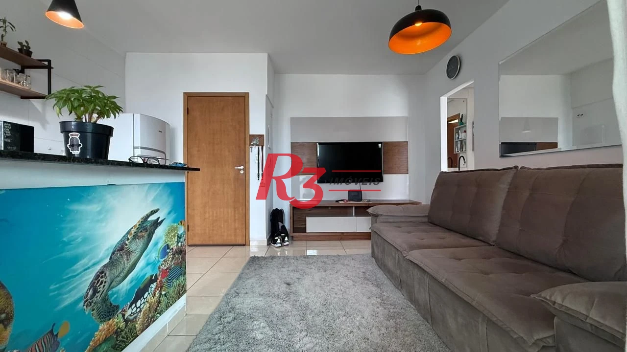 Apartamento com 1 dormitório, 42 m² - venda por R$ 370.000,00 ou aluguel por R$ 3.500,00/mês - Macuco - Santos/SP