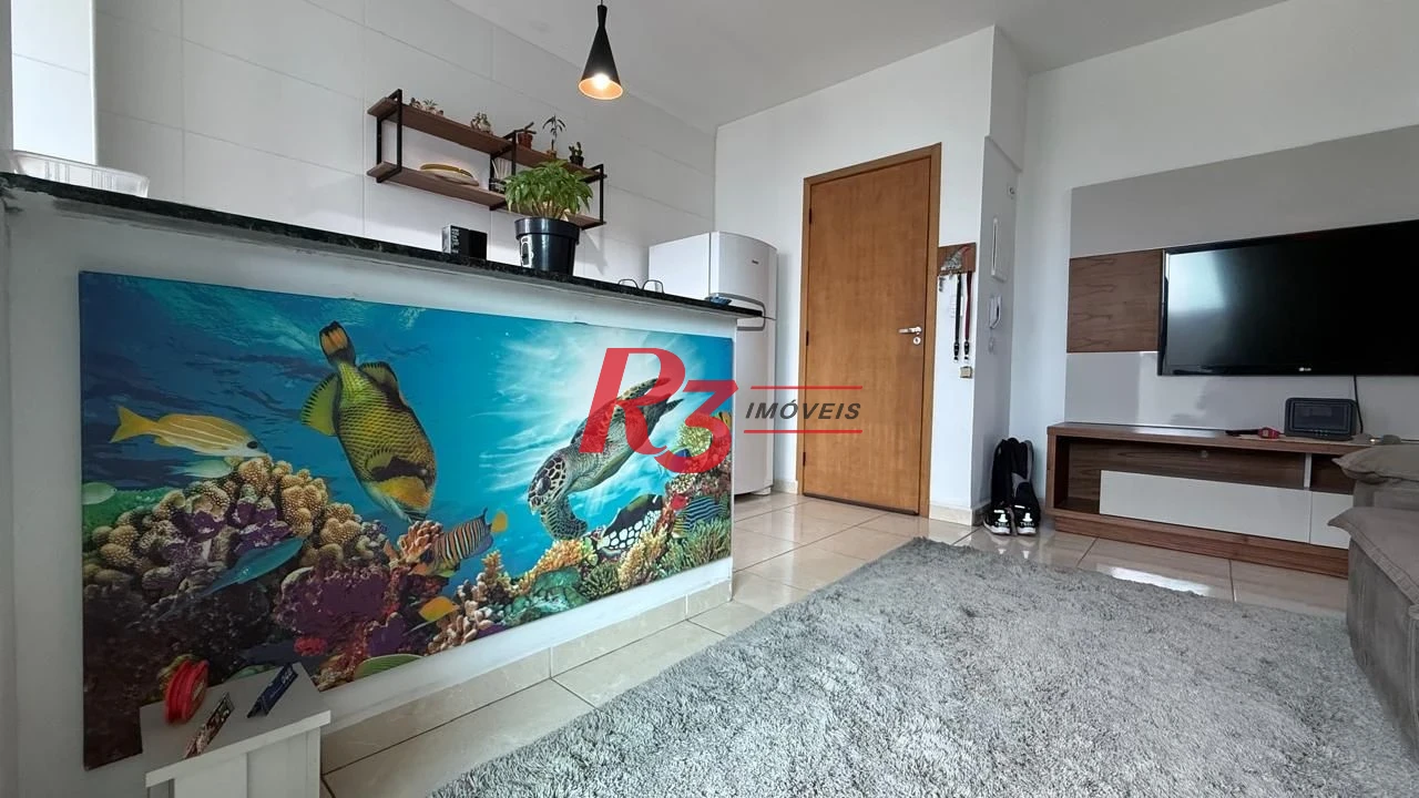 Apartamento com 1 dormitório, 42 m² - venda por R$ 370.000,00 ou aluguel por R$ 3.500,00/mês - Macuco - Santos/SP