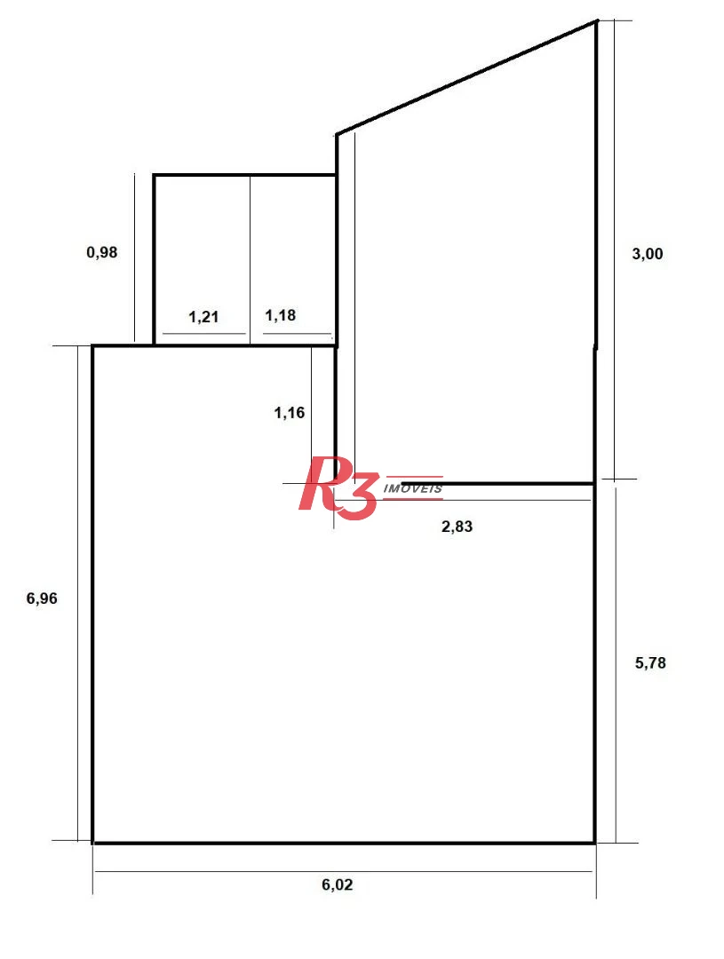 Loja, 64 m² - venda por R$ 700.000,00 ou aluguel por R$ 6.000,00/mês - Boqueirão - Santos/SP