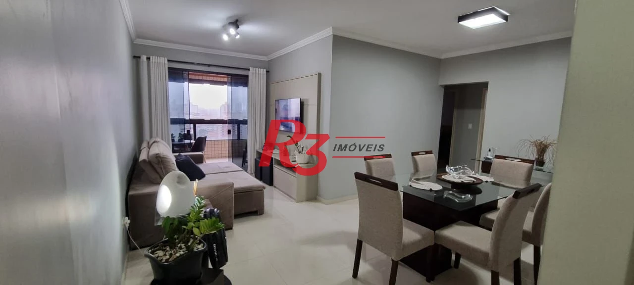 Apartamento com 3 dormitórios à venda, 107 m² por R$ 1.150.000,00 - Embaré - Santos/SP