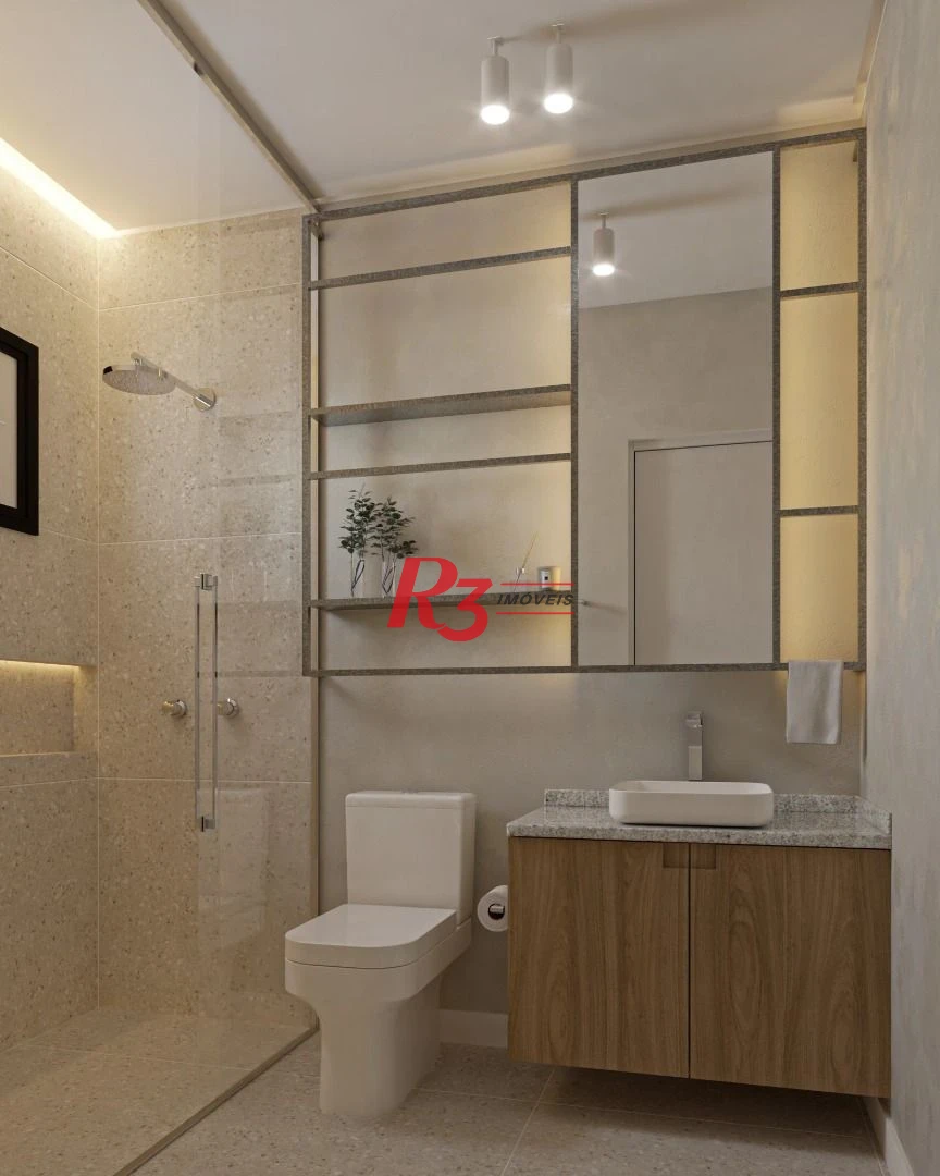 Apartamento à venda, 89 m² por R$ 1.268.420,59 - Boqueirão - Santos/SP