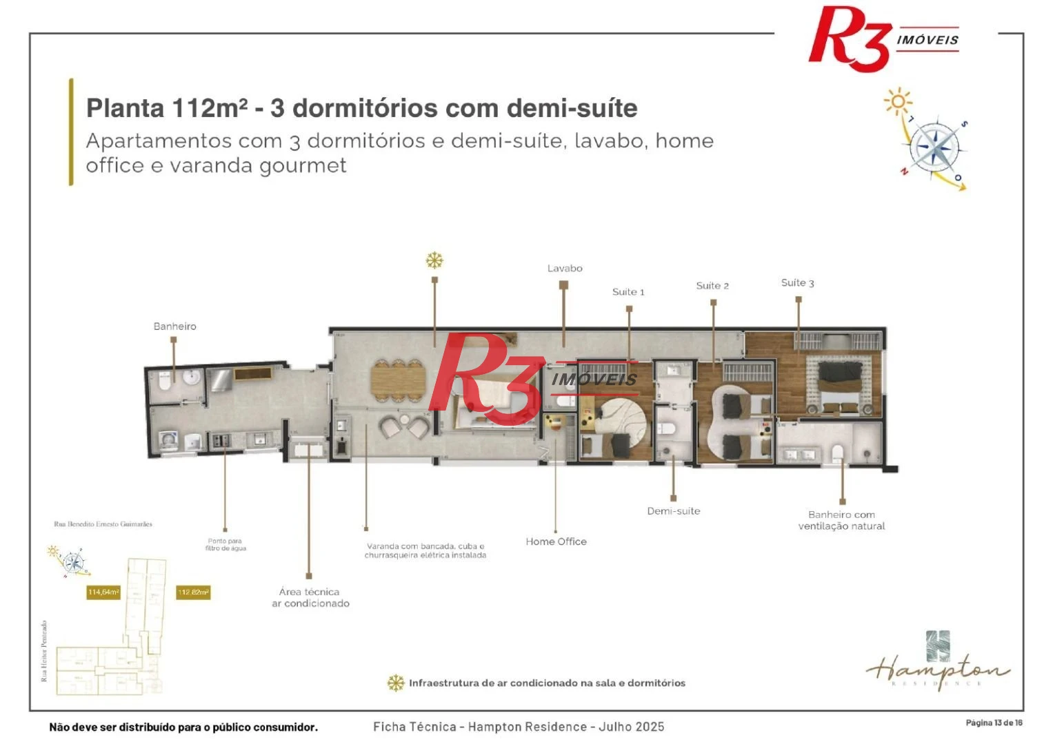 Apartamento à venda, 112 m² por R$ 1.288.000,00 - Marapé - Santos/SP