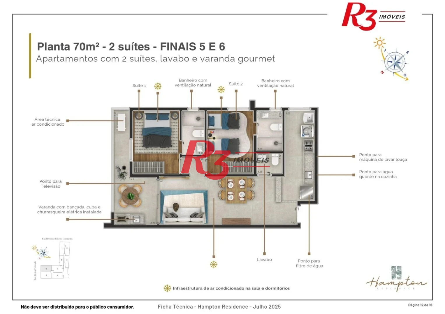 Apartamento à venda, 70 m² por R$ 711.061,30 - Marapé - Santos/SP