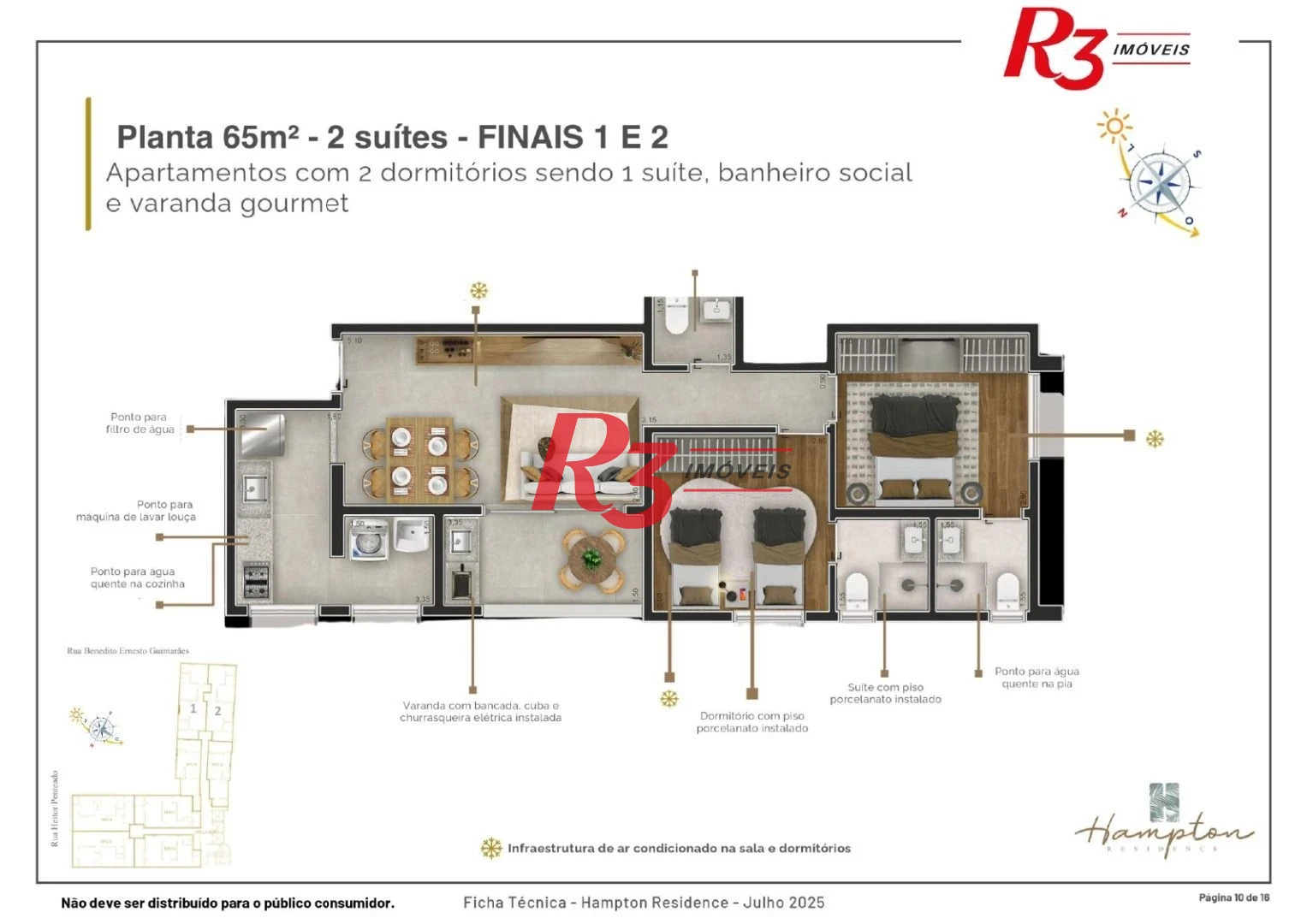 Apartamento à venda, 65 m² por R$ 663.464,90 - Marapé - Santos/SP