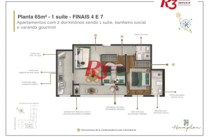 Apartamento à venda, 65 m² por R$ 615.000,00 - Marapé - Santos/SP