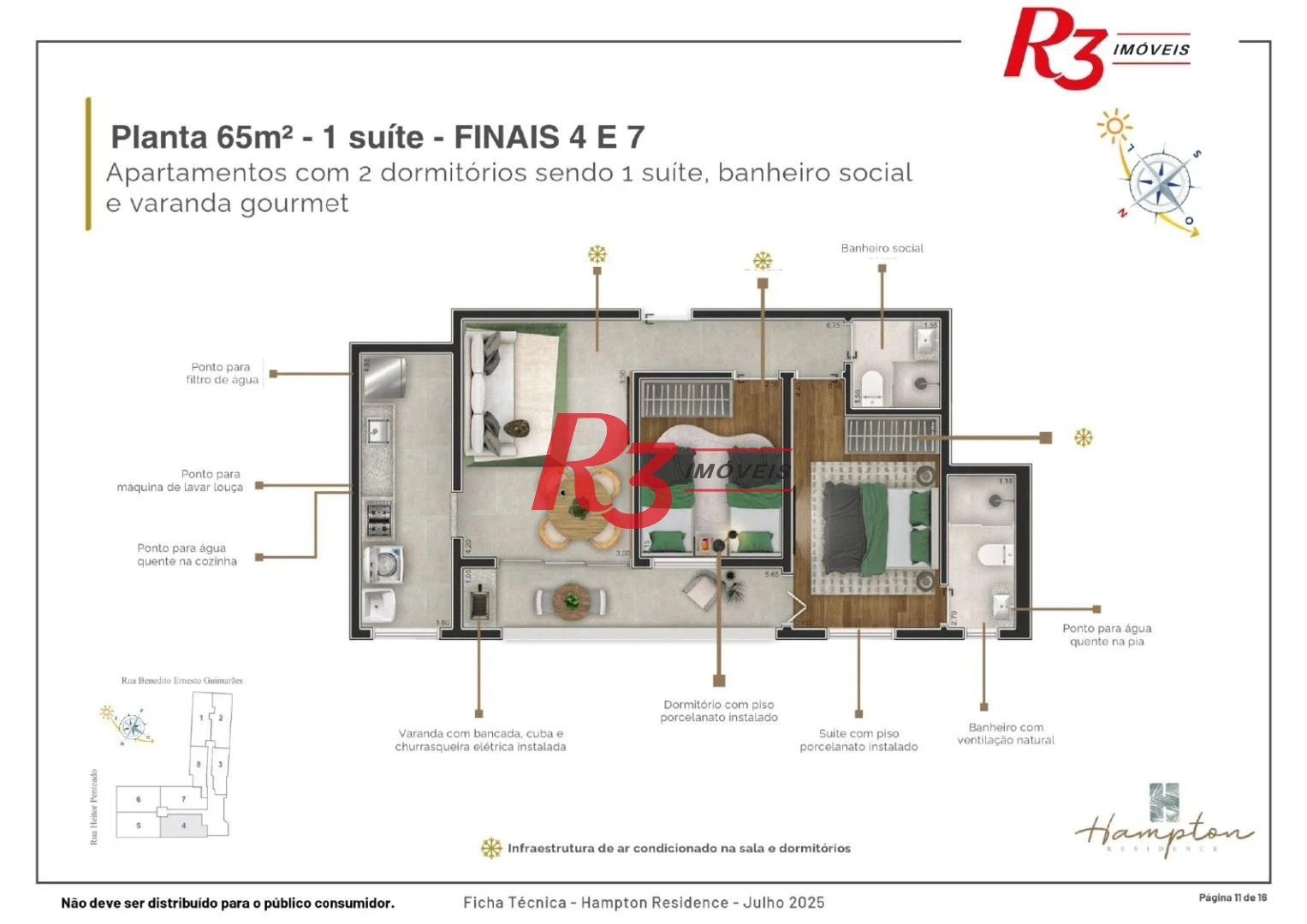 Apartamento à venda, 65 m² por R$ 615.000,00 - Marapé - Santos/SP