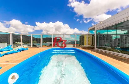 Cobertura com 3 dormitórios à venda, 274 m² por R$ 1.800.000,00 - Ponta da Praia - Santos/SP
