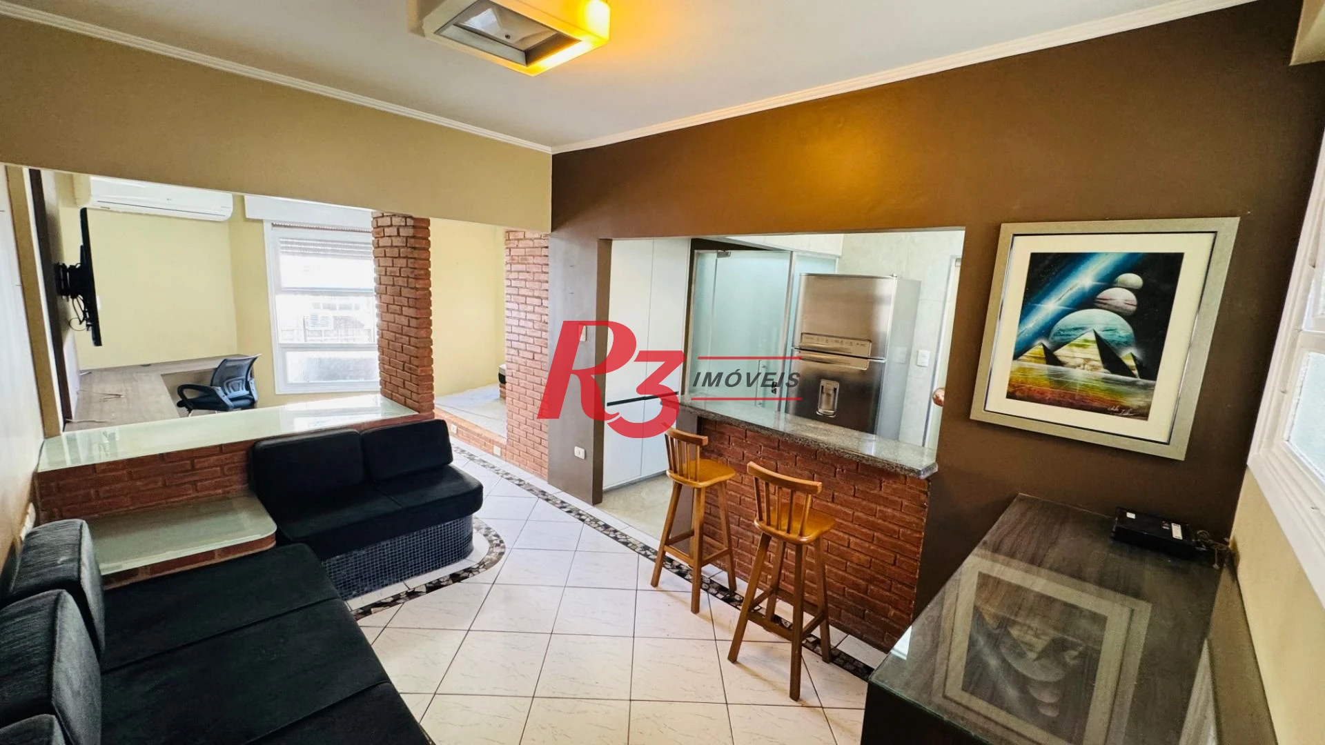 Apartamento com 1 dormitório à venda, 44 m² por R$ 449.000,00 - Aparecida - Santos/SP