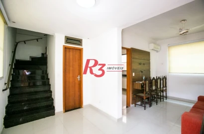 Sobrado com 3 dormitórios à venda, 92 m² por R$ 800.000,00 - Ponta da Praia - Santos/SP