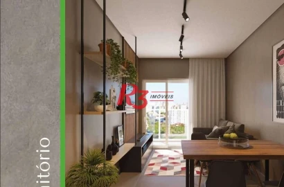 Apartamento com 1 dormitório à venda, 38 m² por R$ 465.000,00 - Macuco - Santos/SP