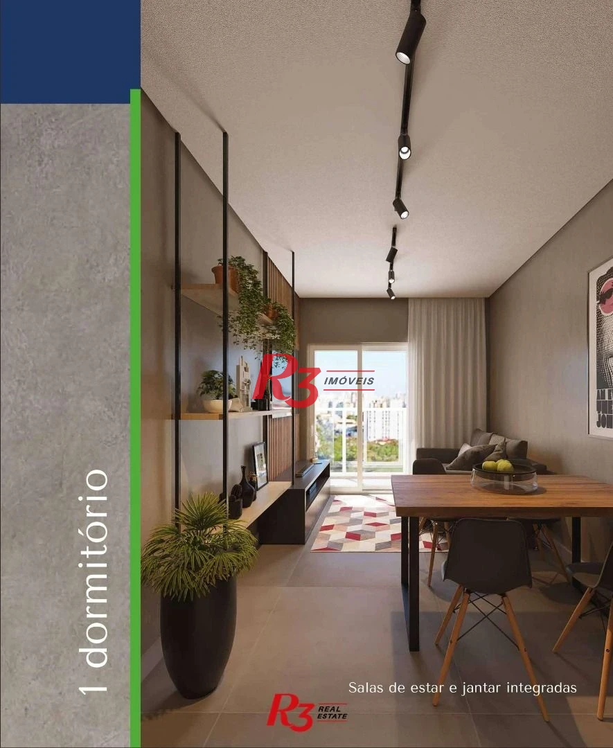 Apartamento com 1 dormitório à venda, 38 m² por R$ 465.000,00 - Macuco - Santos/SP