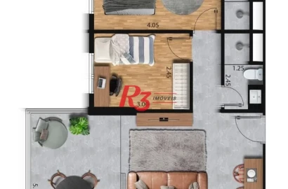 Apartamento com 2 dormitórios à venda, 69 m² por R$ 780.225,00 - José Menino - Santos/SP