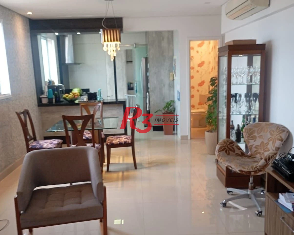 Apartamento Duplex com 3 dormitórios à venda, 124 m² por R$ 1.400.000,00 - Marapé - Santos/SP