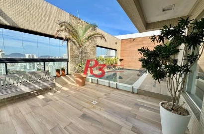 Cobertura com 4 dormitórios à venda, 478 m² por R$ 5.350.000,00 - Vila Rica - Santos/SP