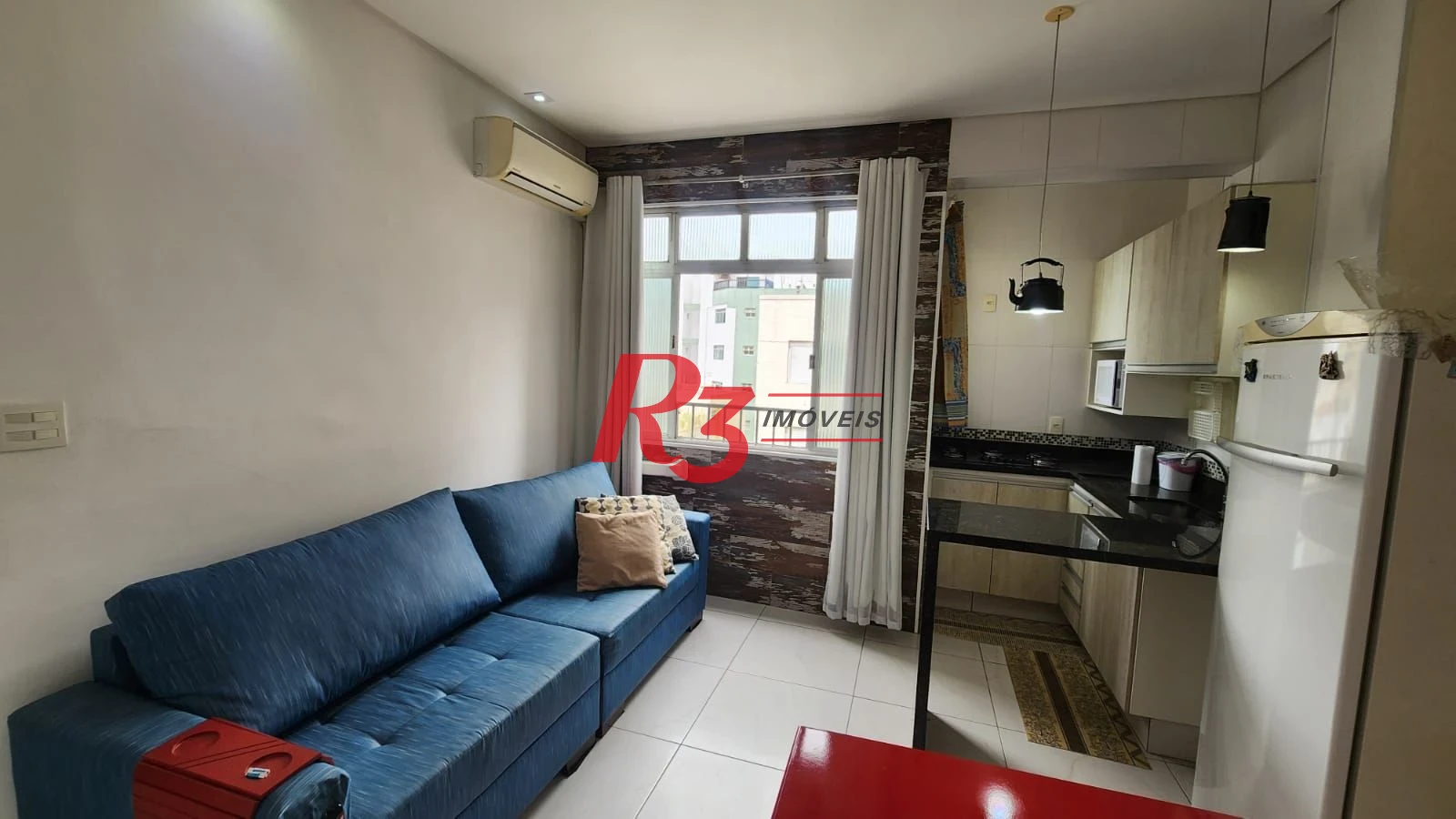 Apartamento com 1 dormitório, 42 m² - venda por R$ 480.000,00 ou aluguel por R$ 3.750,00/mês - Ponta da Praia - Santos/SP
