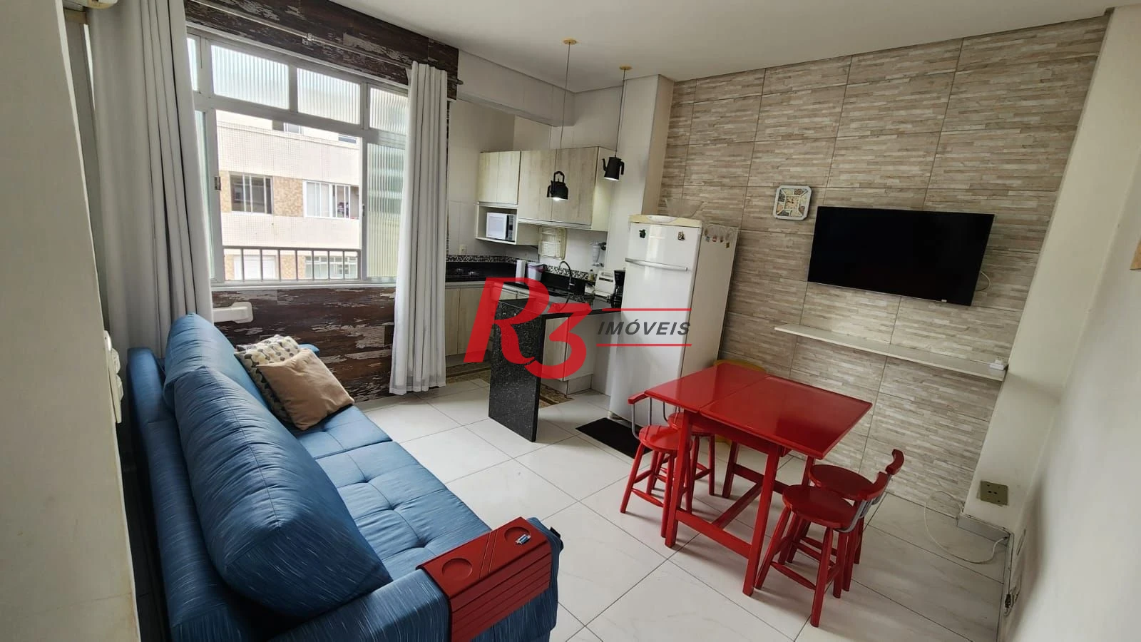 Apartamento com 1 dormitório, 42 m² - venda por R$ 480.000,00 ou aluguel por R$ 3.750,00/mês - Ponta da Praia - Santos/SP