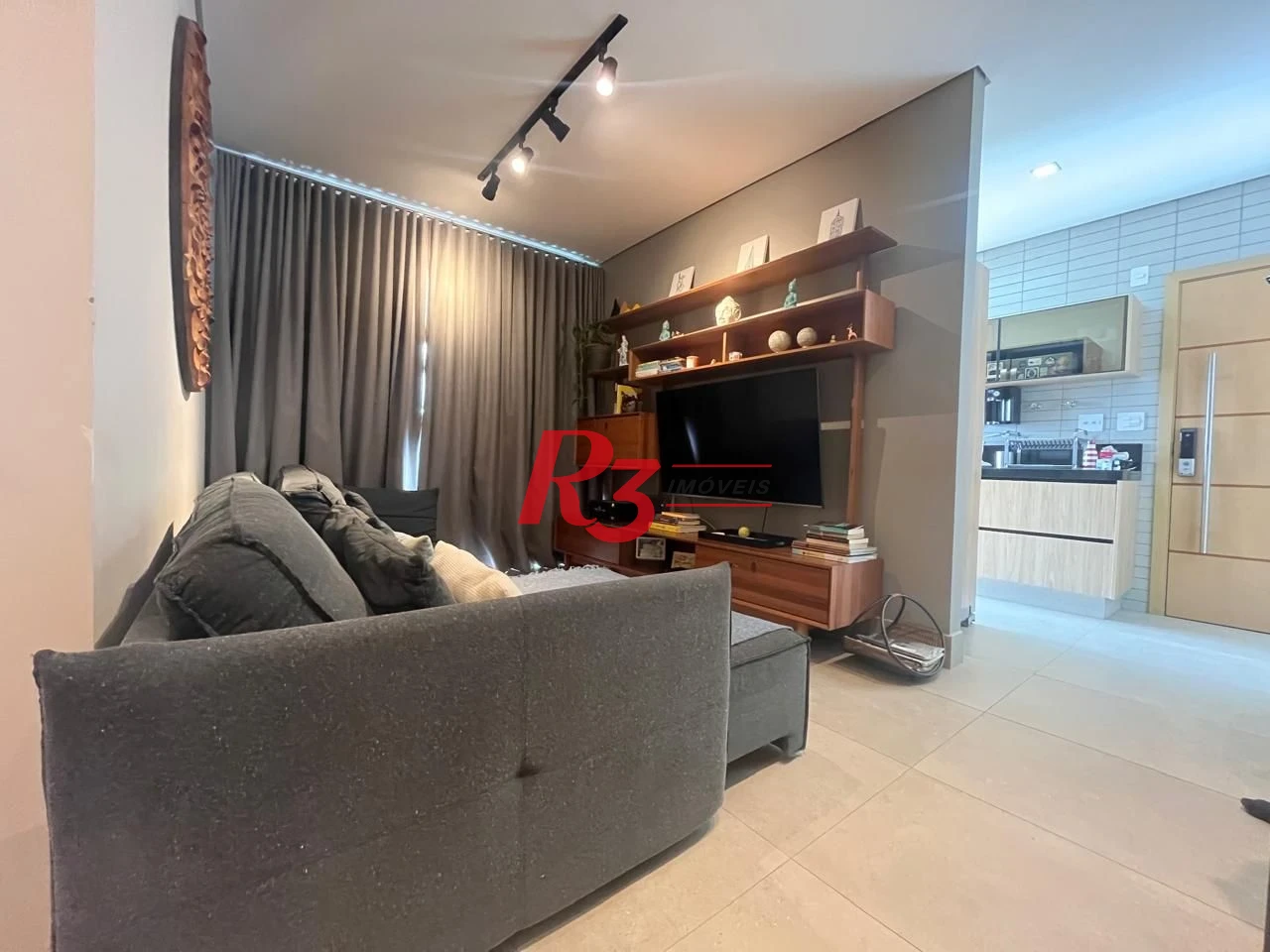 Apartamento com 1 dormitório à venda, 60 m² por R$ 880.000,00 - Aparecida - Santos/SP