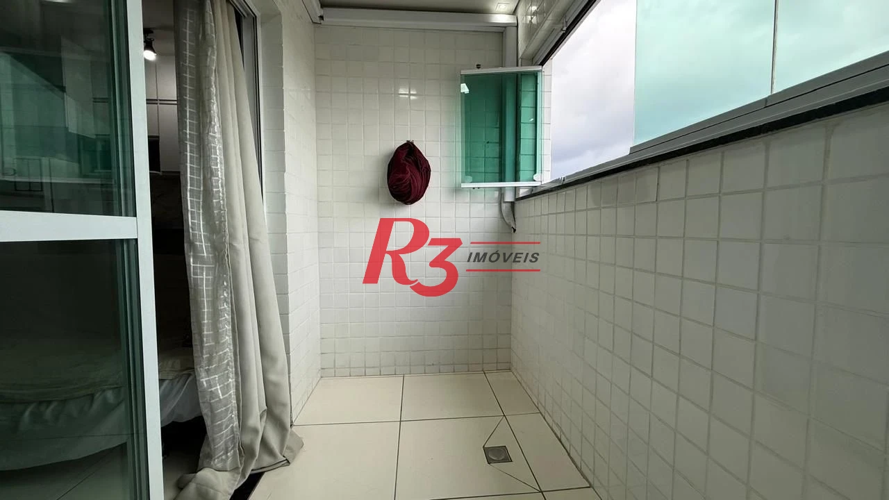 Apartamento com 1 dormitório para alugar, 42 m² - Macuco - Santos/SP