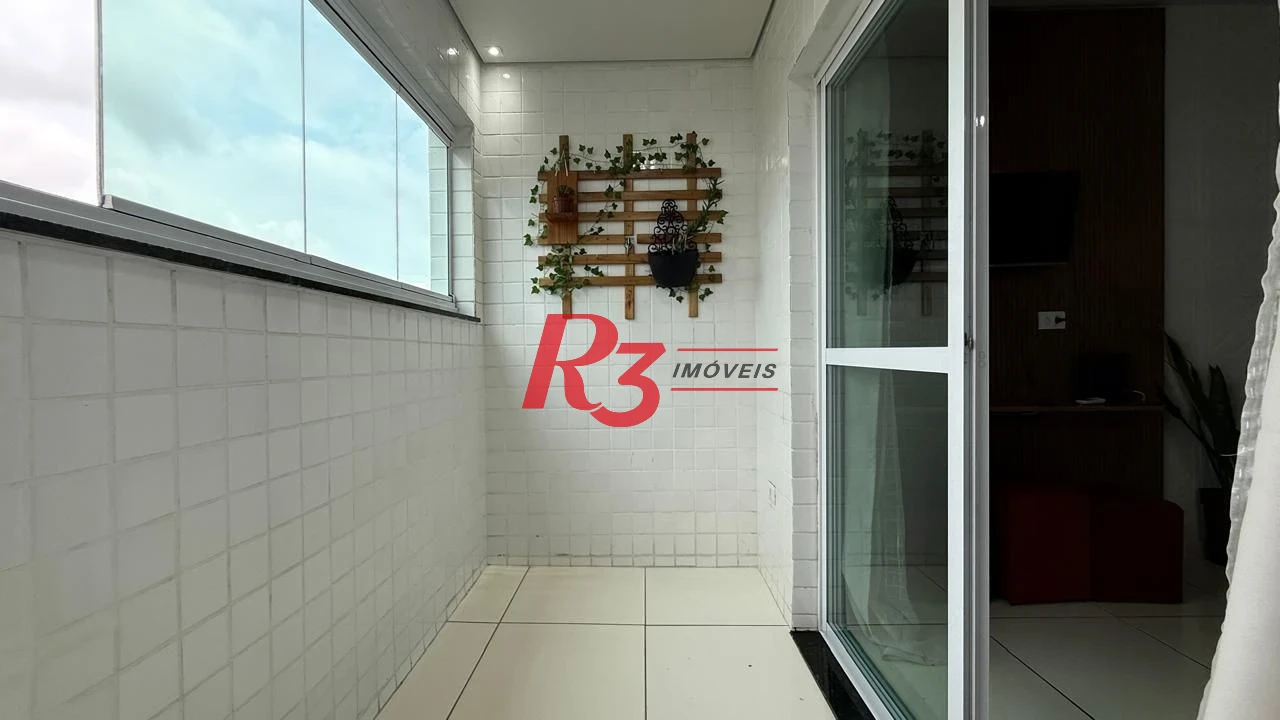 Apartamento com 1 dormitório para alugar, 42 m² - Macuco - Santos/SP