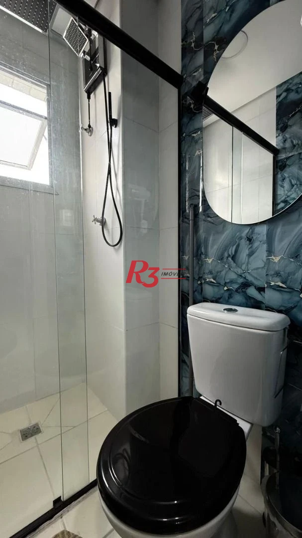 Apartamento com 1 dormitório para alugar, 42 m² - Macuco - Santos/SP
