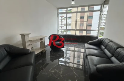 Apartamento com 2 dormitórios para alugar, 110 m² por R$ 5.000,00/mês - Boqueirão - Santos/SP
