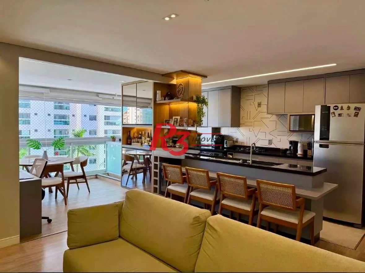 Apartamento com 2 dormitórios à venda, 77 m² por R$ 1.100.000,00 - Ponta da Praia - Santos/SP