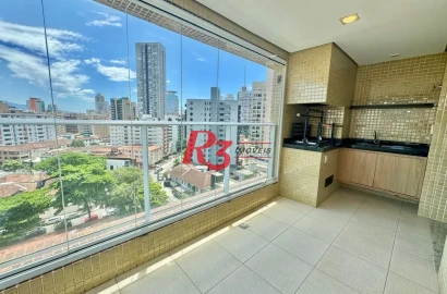 Apartamento com 3 dormitórios à venda, 117 m² por R$ 1.450.000,00 - Gonzaga - Santos/SP