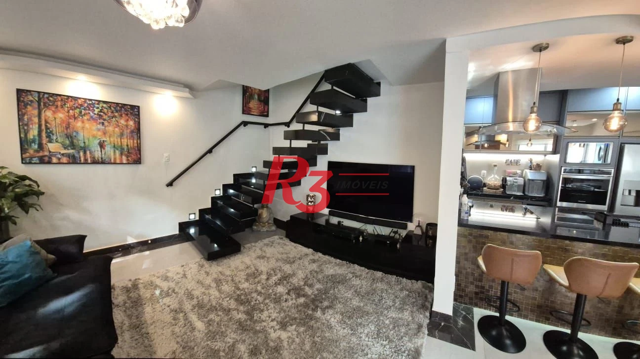 Sobrado com 2 dormitórios à venda, 156 m² por R$ 1.385.000,00 - Embaré - Santos/SP