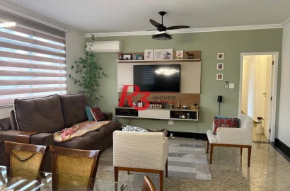 Apartamento com 3 dormitórios à venda, 137 m² por R$ 980.000,00 - Pompéia - Santos/SP