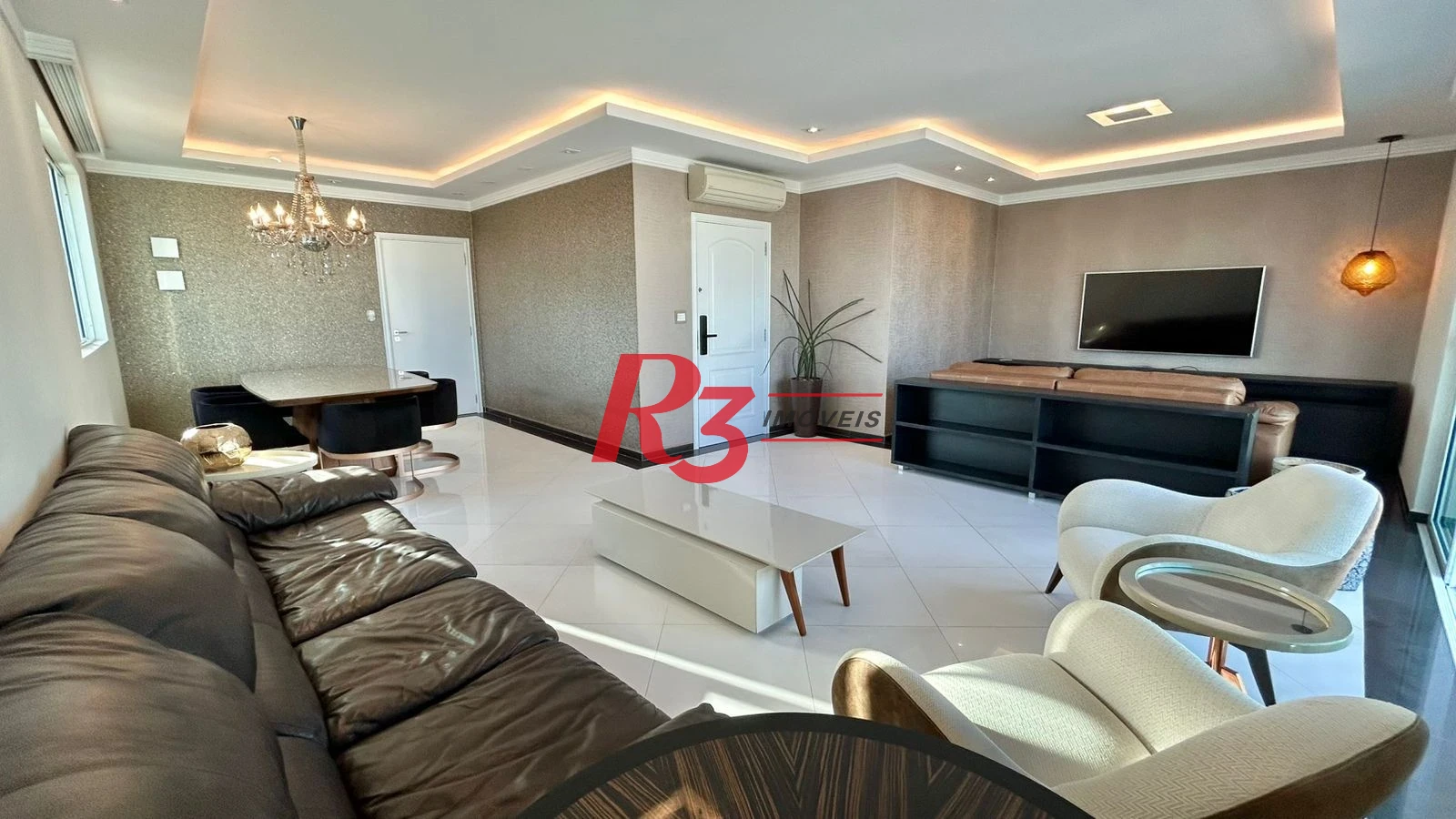 Apartamento com 3 dormitórios para alugar, 138 m² por R$ 16.000,00/mês - Gonzaga - Santos/SP