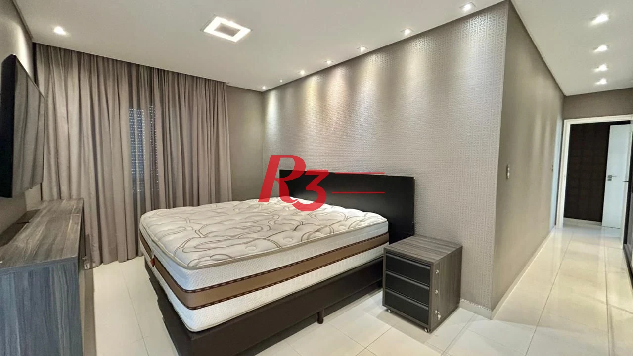 Apartamento com 3 dormitórios para alugar, 138 m² por R$ 16.000,00/mês - Gonzaga - Santos/SP