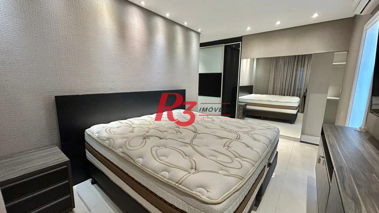 Apartamento com 3 dormitórios para alugar, 138 m² por R$ 16.000,00/mês - Gonzaga - Santos/SP