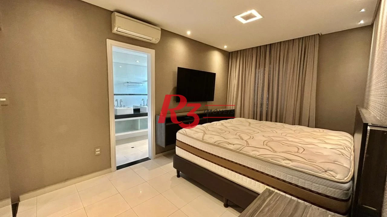 Apartamento com 3 dormitórios para alugar, 138 m² por R$ 16.000,00/mês - Gonzaga - Santos/SP