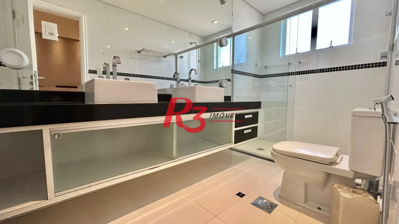 Apartamento com 3 dormitórios para alugar, 138 m² por R$ 16.000,00/mês - Gonzaga - Santos/SP